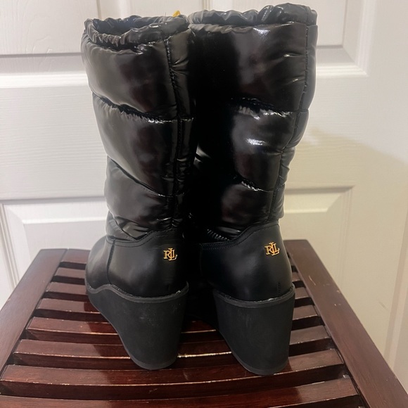Ralph Lauren Rudee black water resistant leather boots, size 6, brand new! - Picture 12 of 13